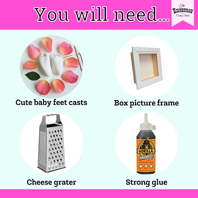 Materials Needed to Frame Baby Feet